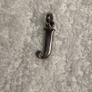 Sterling Silver J Necklace Charm 925 Silver